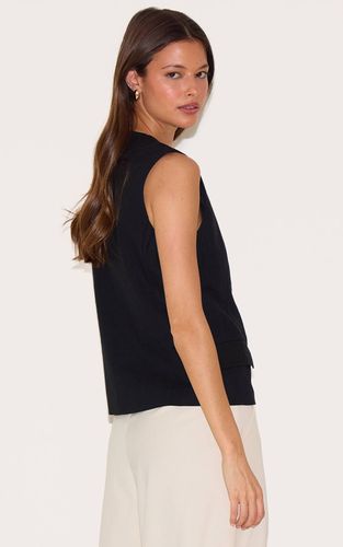 Black Gilet Asymétrique Coupe Boxy | Taille 32 - PrettyLittleThing - Modalova