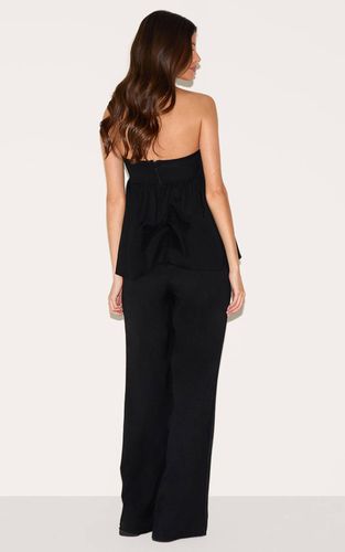 Black Combinaison Bustier À Détail Péplum | Taille 32 - PrettyLittleThing - Modalova