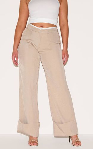 Stone Pantalon Shape Tailleur Taille Double Revers Retroussé | Taille 42 - PrettyLittleThing - Modalova