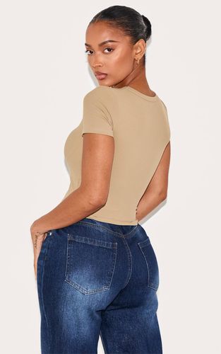Khaki T-shirt Sculptant Shape Avec Soutien-gorge Intégré | Taille 36 - PrettyLittleThing - Modalova