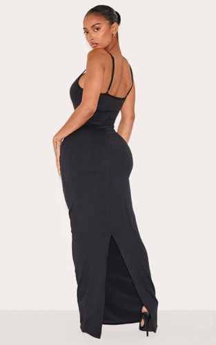 Black Robe Longue À Bretelles Sculptante Avec Gaine Intégrée Shape | Taille 34 - PrettyLittleThing - Modalova