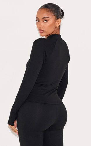 Black Veste De Sport Zippée Froncée Active Shape | Taille 34 - PrettyLittleThing - Modalova