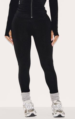 Black Legging Taille Haute Froncé Shape Active | Taille 34 - PrettyLittleThing - Modalova