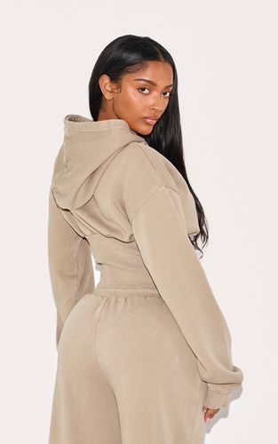 Mocha Sweat À Casynthétiqueche Court Taille Froncée Shape | Taille 42 - PrettyLittleThing - Modalova
