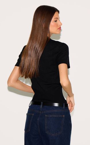 Black Haut En Maille Boutonné | Taille XS - PrettyLittleThing - Modalova