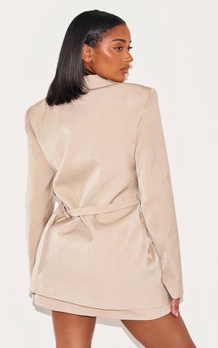 Stone Blazer Shape Tissé Taille Ajustable Cintrée Avec Ourlet Fendu | Taille 42 - PrettyLittleThing - Modalova