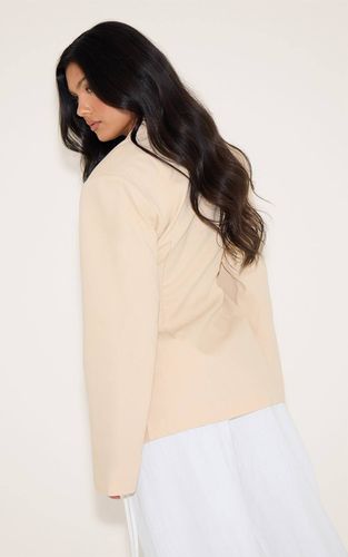 Blazer Cintré Taille Ajustée Aspect Lin | Taille 32 - PrettyLittleThing - Modalova
