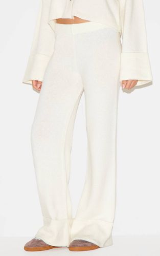 Cream Pantalon En Maille À Ourlet Retroussé | Taille Small - PrettyLittleThing - Modalova