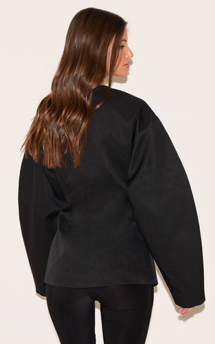 Black Blazer À Taille Cintrée Manches Cocon Avec Poches | Taille 42 - PrettyLittleThing - Modalova