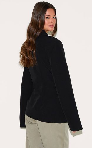 Black Blazer À Taille Cintrée Et Col À Revers Pointus | Taille 42 - PrettyLittleThing - Modalova