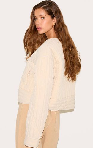 Stone Veste Matelassée Col Rond Boutonnée | Taille XL - PrettyLittleThing - Modalova