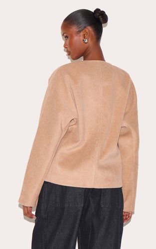 Mocha Veste Col V Boutonnée Aspect Laine | Taille 32 - PrettyLittleThing - Modalova