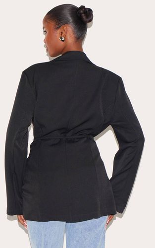 Black Blazer Avec Détail Ceinture | Taille 42 - PrettyLittleThing - Modalova