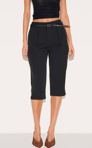 Black Capri À Détail Ceinture Tissé | Taille 42 - PrettyLittleThing - Modalova