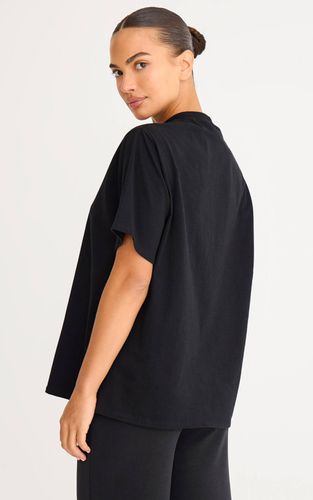 Black T-shirt Oversize Basique En Coton | Taille 42 - PrettyLittleThing - Modalova