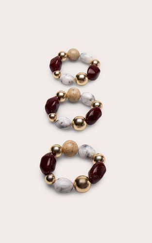 Brown Bracelet Multipack À Perles Épaisses - PrettyLittleThing - Modalova