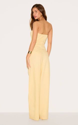 Lemon Combinaison Pantalon Large Bustier Ajustée En Mélange De Lin | Taille 42 - PrettyLittleThing - Modalova