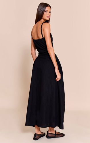 Black Robe Midaxi Blanche À Taille Tressée En V | Taille 32 - PrettyLittleThing - Modalova