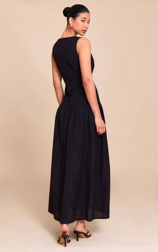 Black Robe Maxi À Taille Basse | Taille 32 - PrettyLittleThing - Modalova