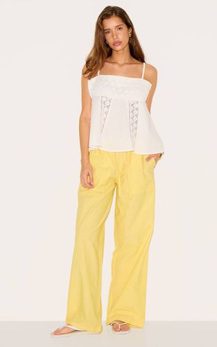Lemon Pantalon En Lin À Taille Coulissée | Taille 32 - PrettyLittleThing - Modalova
