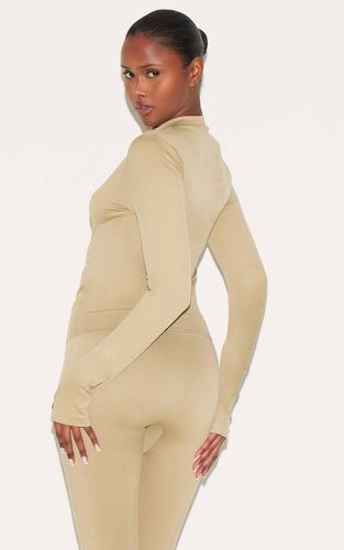 Olive Veste Ajustée Sans Couture Avec Détails De Lignes | Taille XS - PrettyLittleThing - Modalova