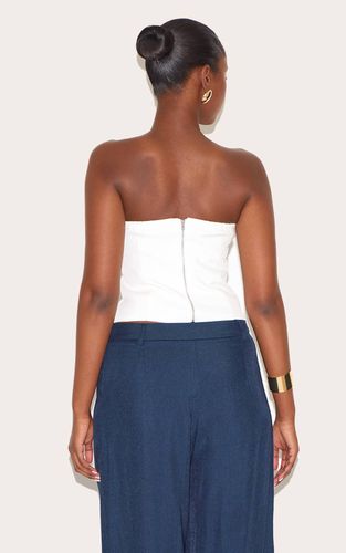 White Corset Baleiné Tissé | Taille 42 - PrettyLittleThing - Modalova