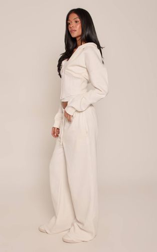 Cream Jogging Taille Haute Coupe Large Pour Grande Taille | Taille 42 - PrettyLittleThing - Modalova