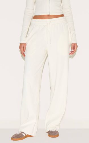 Cream Pantalon Large Côtelé Taille Basse | Taille 44 - PrettyLittleThing - Modalova