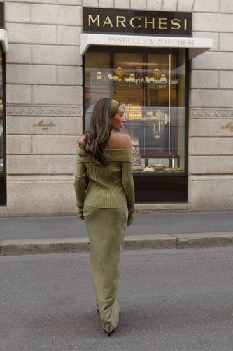 Olive Jupe Longue En Tencel | Taille 44 - PrettyLittleThing - Modalova