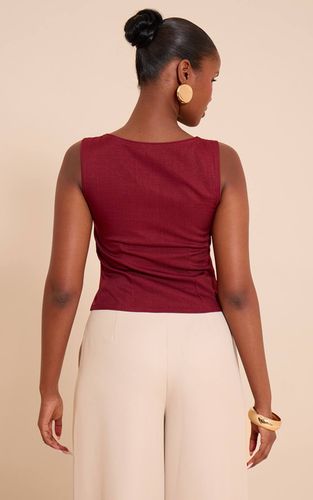 Deep Red Corset Superposé | Taille 34 - PrettyLittleThing - Modalova
