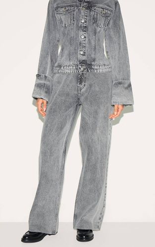 Ice Grey Jean Large Taille Mi-haute | Taille 32 - PrettyLittleThing - Modalova