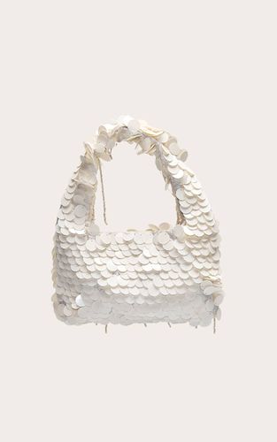 White Mini Sac À Paillettes À Franges - PrettyLittleThing - Modalova