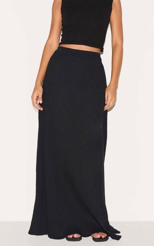 Jupe Longue Taille Haute En Gaze De Coton Avec Taille Élastiquée | Taille 42 - PrettyLittleThing - Modalova