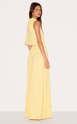 Lemon Robe Longue Drapée À Fronces Superposées | Taille 42 - PrettyLittleThing - Modalova