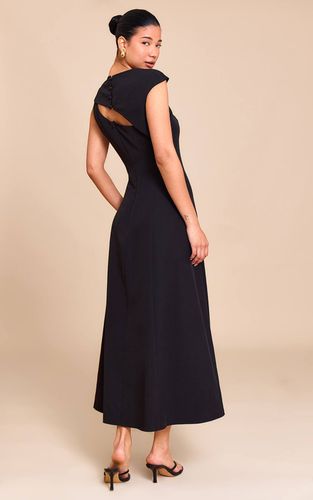 Black Robe Longue Asymétrique À Découpes | Taille 32 - PrettyLittleThing - Modalova