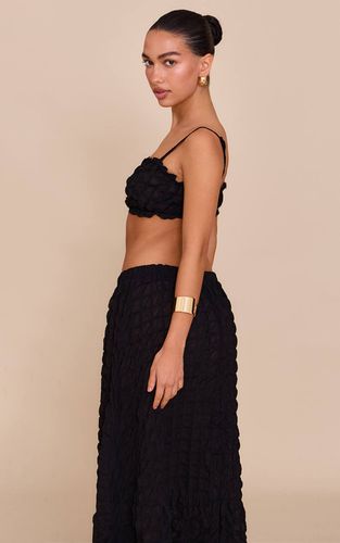 Black Ensemble Bralette Froncée Texturée | Taille 42 - PrettyLittleThing - Modalova