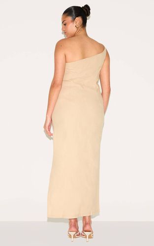 Stone Robe Maxi Grande Taille En Lin À Encolure Asymétrique | Taille 44 - PrettyLittleThing - Modalova