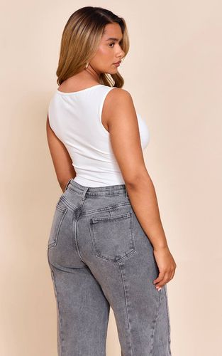 White Body Sculptant Sans Manches À Encolure Bateau | Taille 34 - PrettyLittleThing - Modalova
