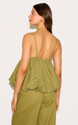 Olive Top Caraco Bouffant À Bretelles | Taille 34 - PrettyLittleThing - Modalova