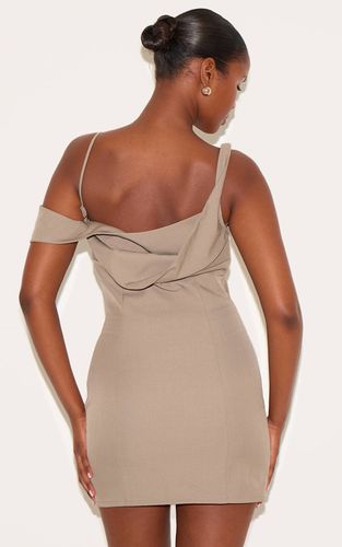 Robe Mini Drapée En Tissu Tissé | Taille 42 - PrettyLittleThing - Modalova