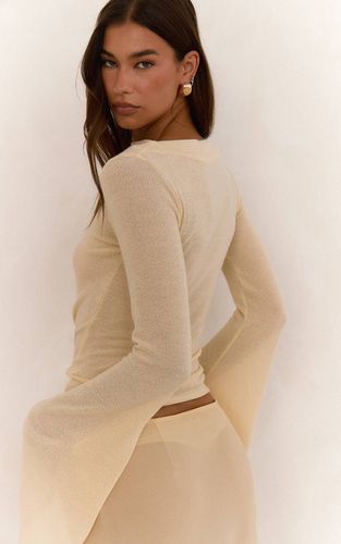 Lemon Haut Long Texturé À Manches Évasées Extrêmes | Taille 38 - PrettyLittleThing - Modalova