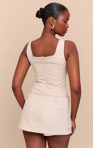 Combi-short Jupe-short Avec Détail Ceinture Tissée | Taille 42 - PrettyLittleThing - Modalova