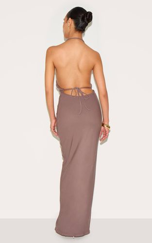 Robe Maxi Dos Nu À Col Licou Petite | Taille XS - PrettyLittleThing - Modalova