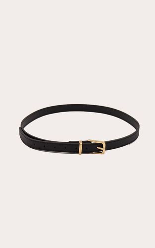 Black Ceinture Fine À Boucle Dorée | Taille Medium - PrettyLittleThing - Modalova