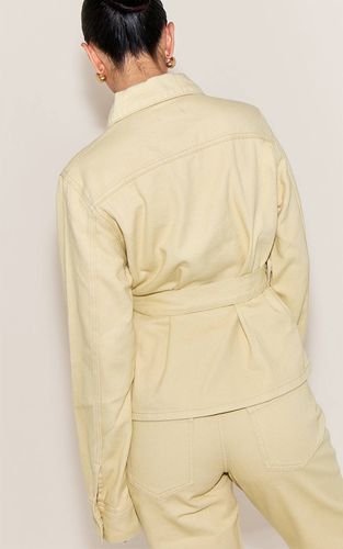 Butter Yellow Veste En Jean Ceinturée Taille Cintrée | Taille 36 - PrettyLittleThing - Modalova