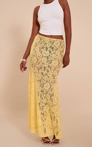 Lemon Jupe Longue Transparente En Dentelle Florale | Taille 32 - PrettyLittleThing - Modalova