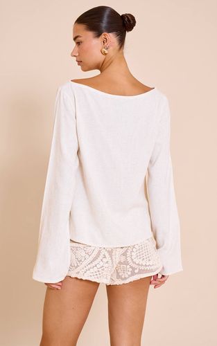 Haut Ample À Manches Longues En Tissu Léger Tissé | Taille 32 - PrettyLittleThing - Modalova