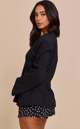Black Blazer Petite Taille Cintrée Épaules Tombantes | Taille 42 - PrettyLittleThing - Modalova
