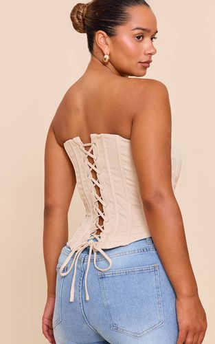Stone Haut Corset À Baleines Avec Fermeture À Crochets Et Œillets Devant Shape | Taille 42 - PrettyLittleThing - Modalova