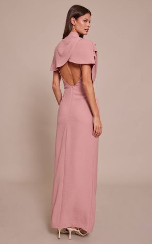 Blush Robe Longue Plissée À Col Montant Texturé | Taille 34 - PrettyLittleThing - Modalova